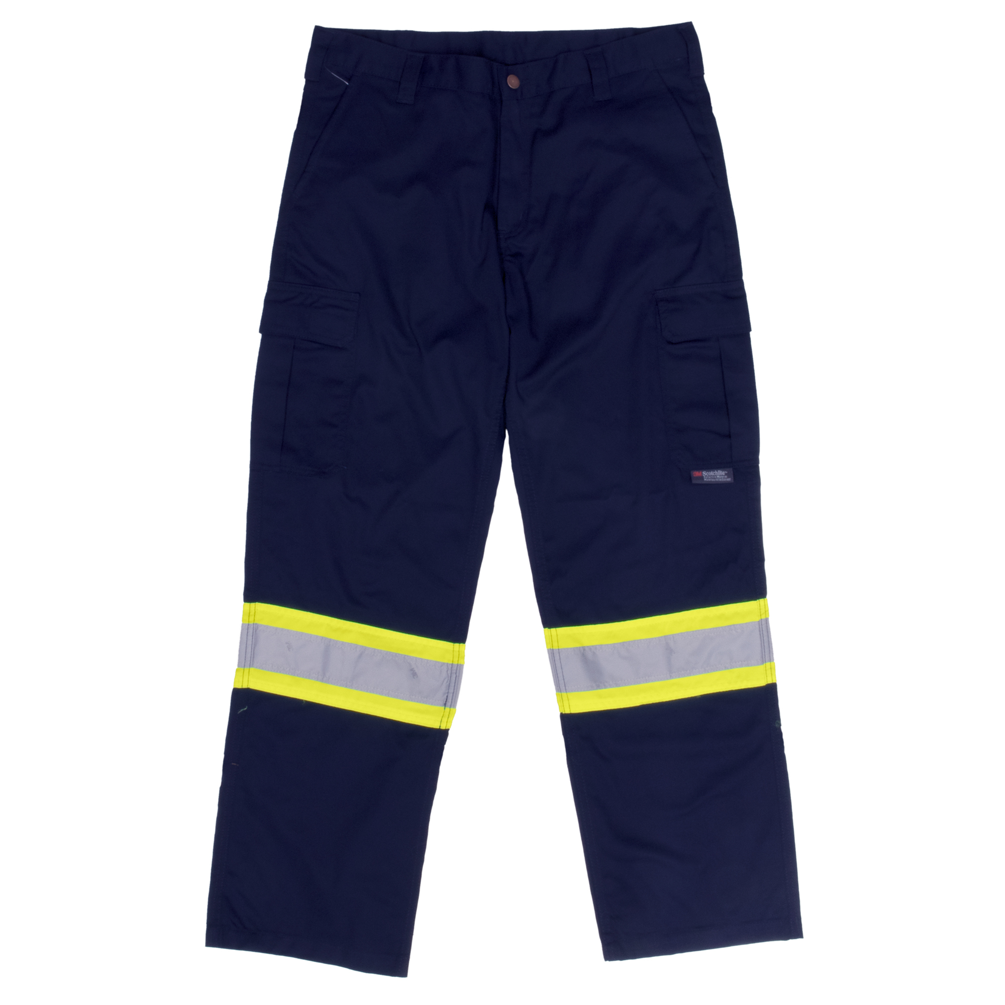 Tough Duck, Safety Cargo Utility Pant, Waist 38 in, Inseam 34 in, Color Navy, Model# S60741
